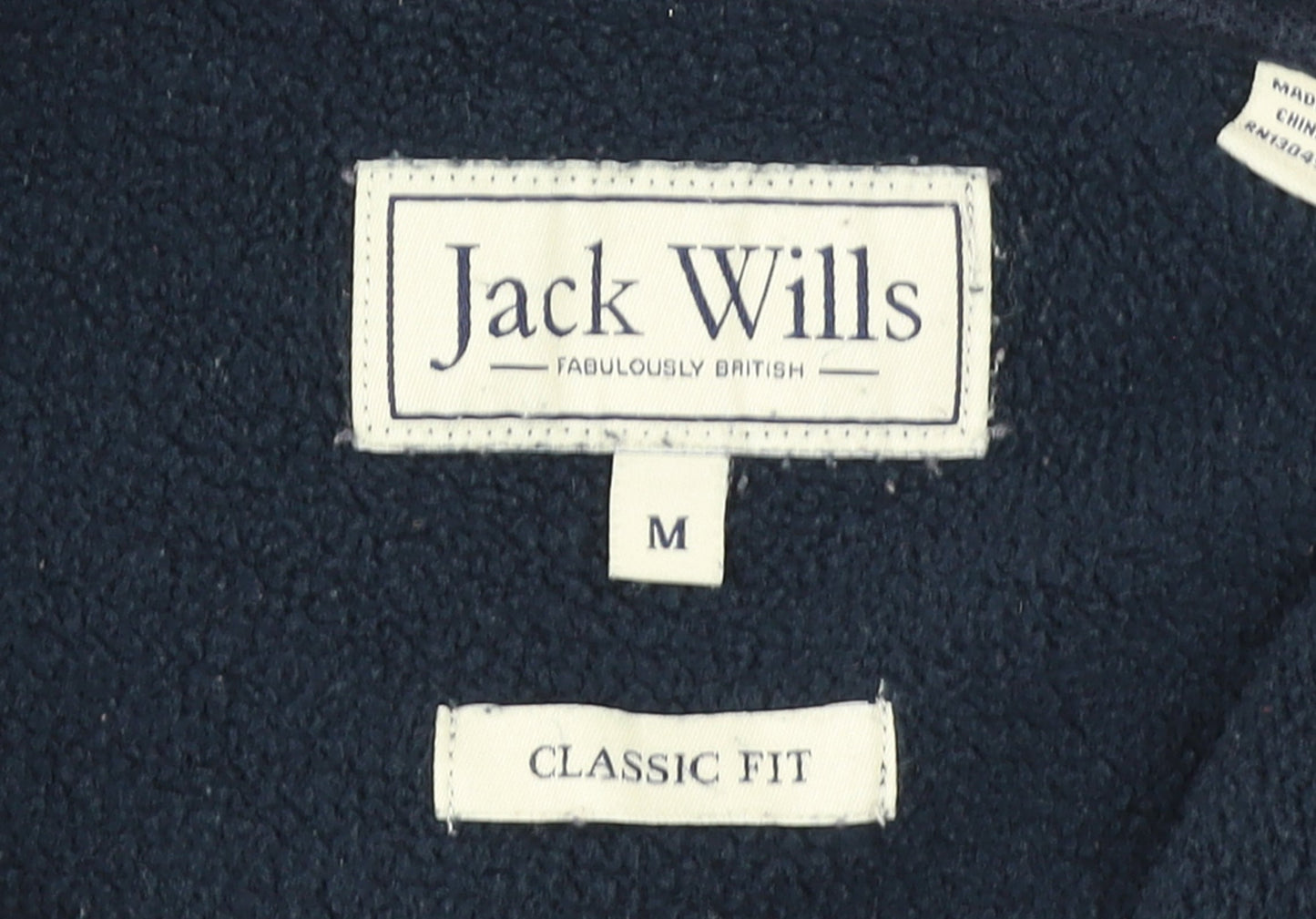 Jack Wills Men's Blue Full Zip Classic Fit Hoodie M