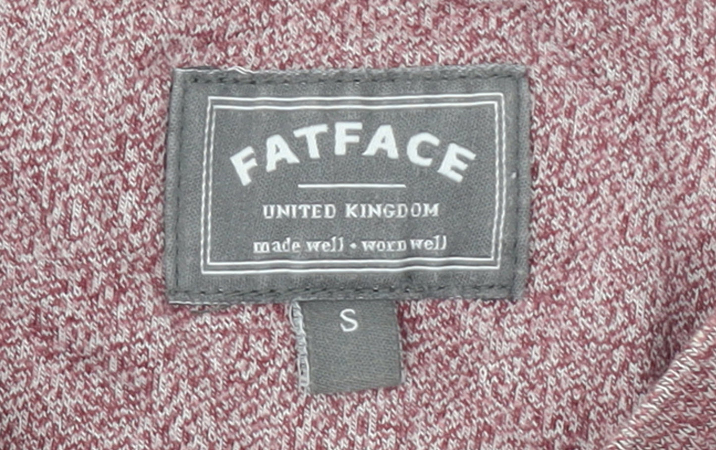 FatFace Men’s Red Long Sleeve Crew Neck Cotton T-Shirt Size S