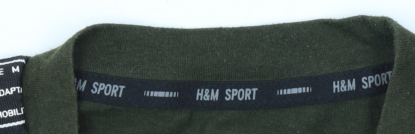 H&M Sport Men's Green Short Sleeve T-Shirt Size S Gym Training