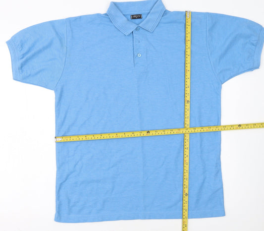 Modern Casuals Men's Blue Short Sleeve Polo Shirt Size M