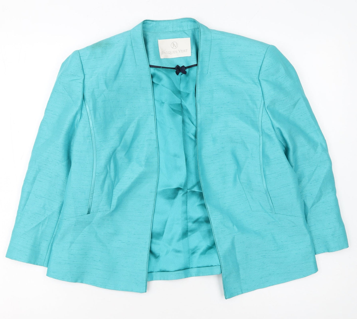 Jacques Vert Women's Green 3/4 Sleeve Tailored Blazer Size 14