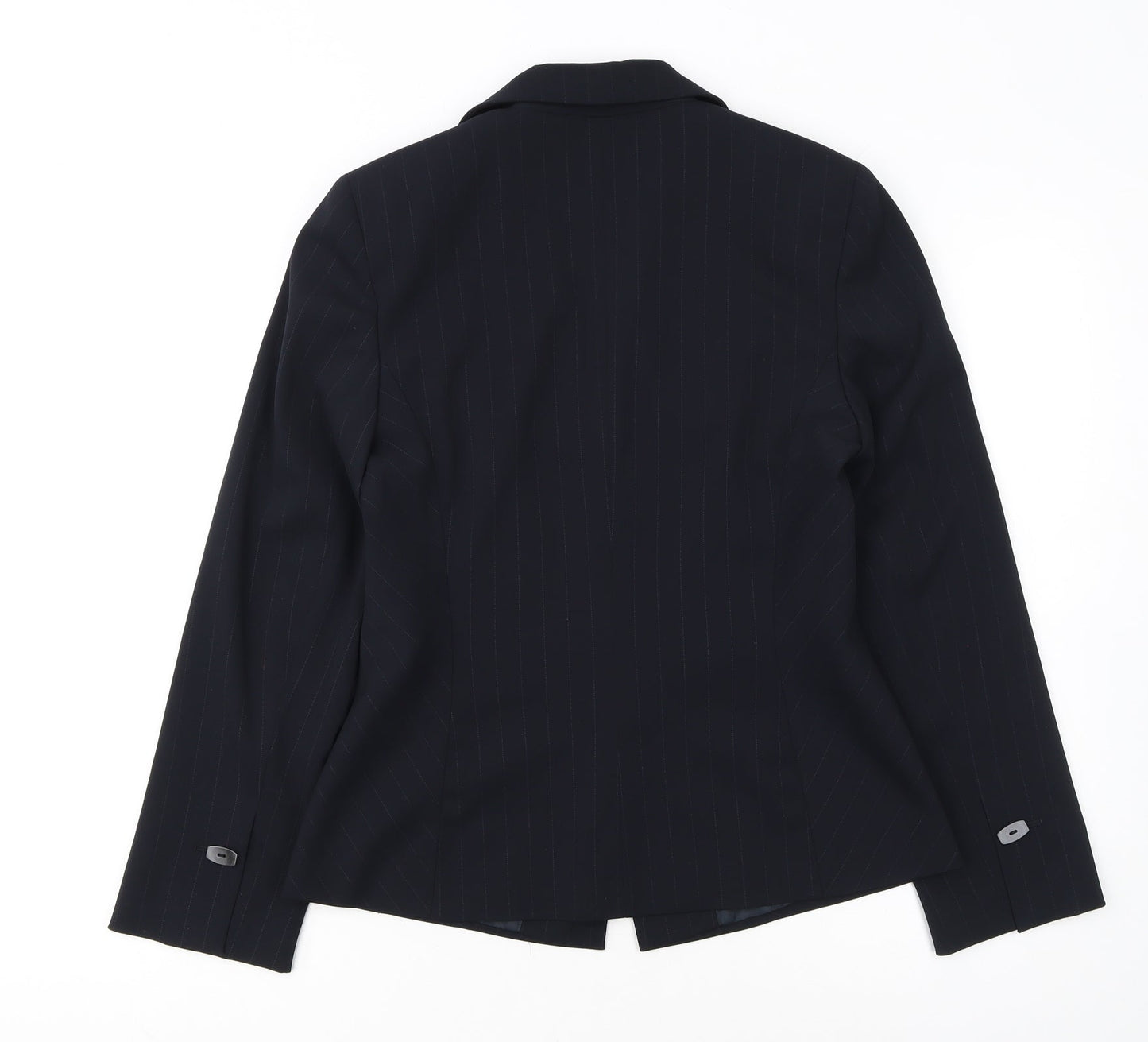 Planet Women's Black Pinstripe Blazer UK 8 Single-Breasted Jacket