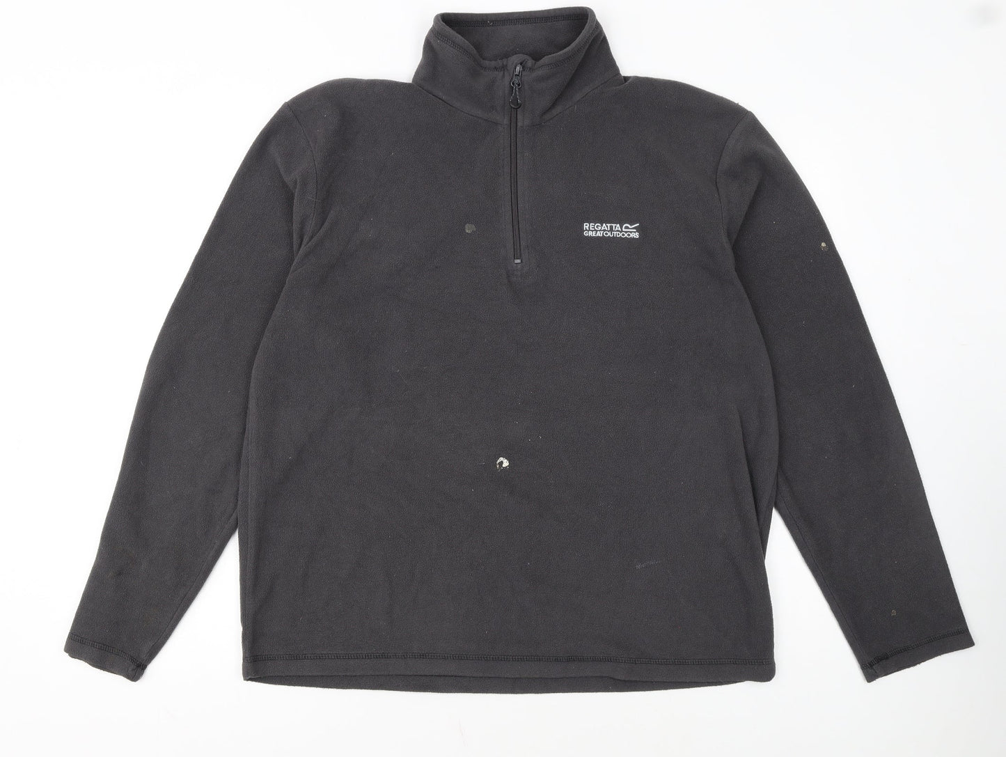 Regatta Men’s Black Fleece 1/4 Zip Pullover Sweatshirt L