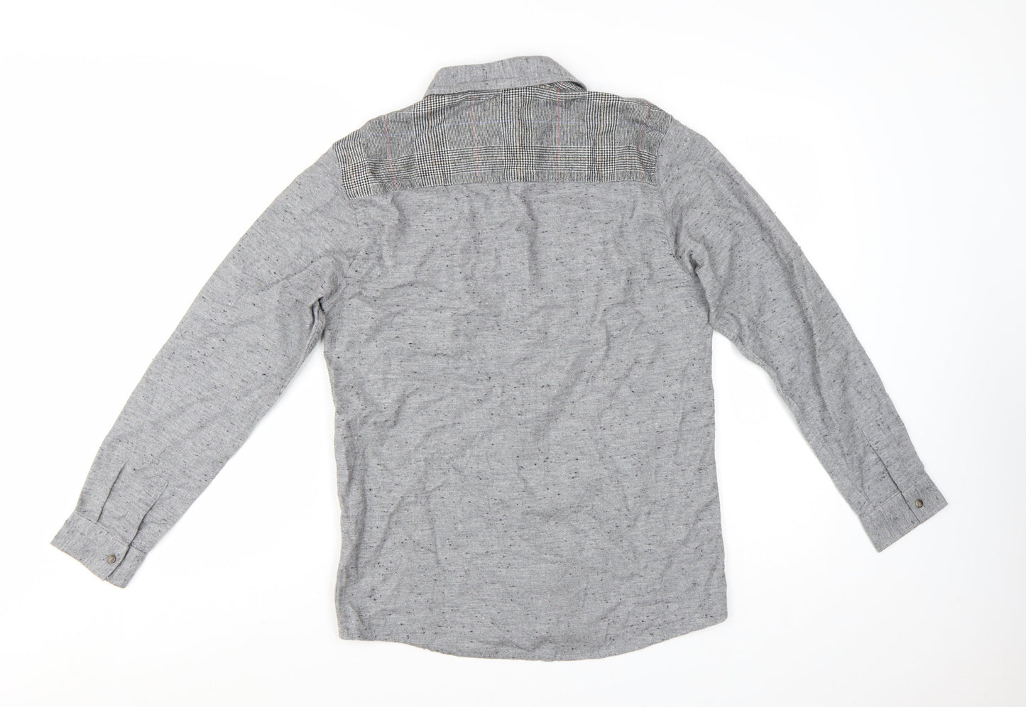 Next Boys Grey Cotton Long Sleeve Button-Up Shirt 14 Years