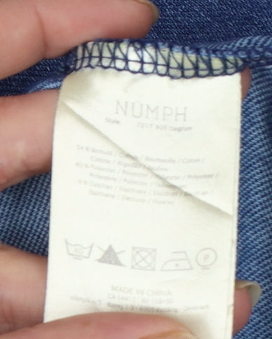 Nümph Women's Blue Basic Sleeveless Jersey T-Shirt Size M