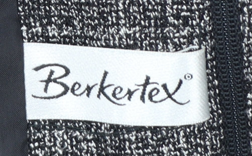 Berkertex Women's Grey Tweed Zip-Up Jacket Size 16 Lined Classic Style
