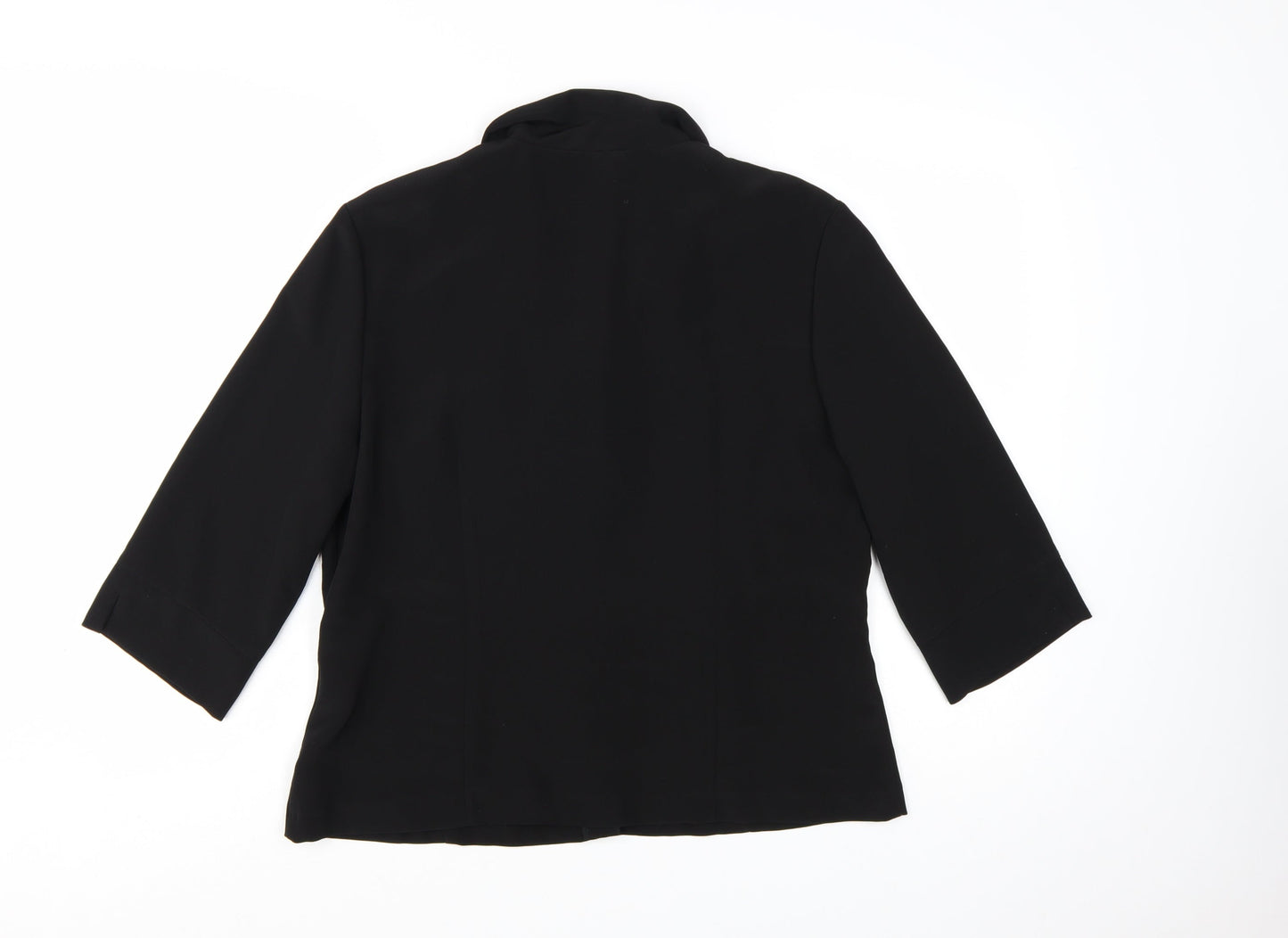 Wallis Womens Black Size 16 3/4 Sleeve Tailored Suit Jacket