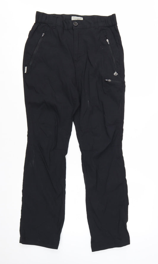 Craghoppers Men's Black 30R Cargo Trousers Polyamide Blend