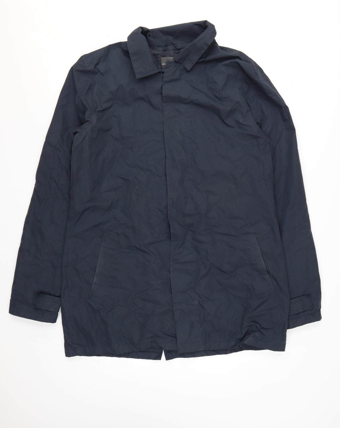 French Connection Men's Blue L Mid-Length Overcoat Jacket
