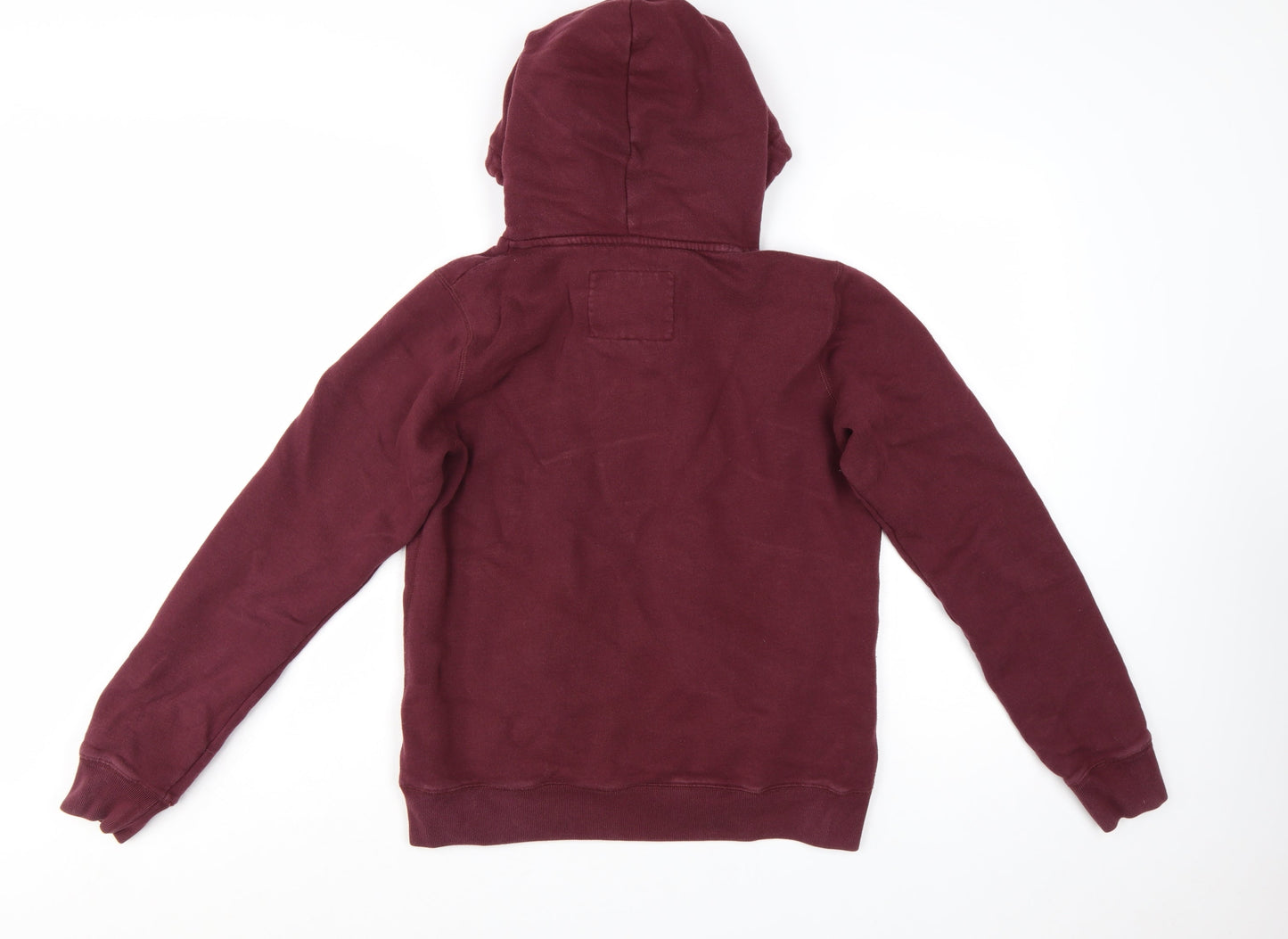 Jack Wills Womens Burgundy Pullover Hoodie UK 12 Cotton Blend