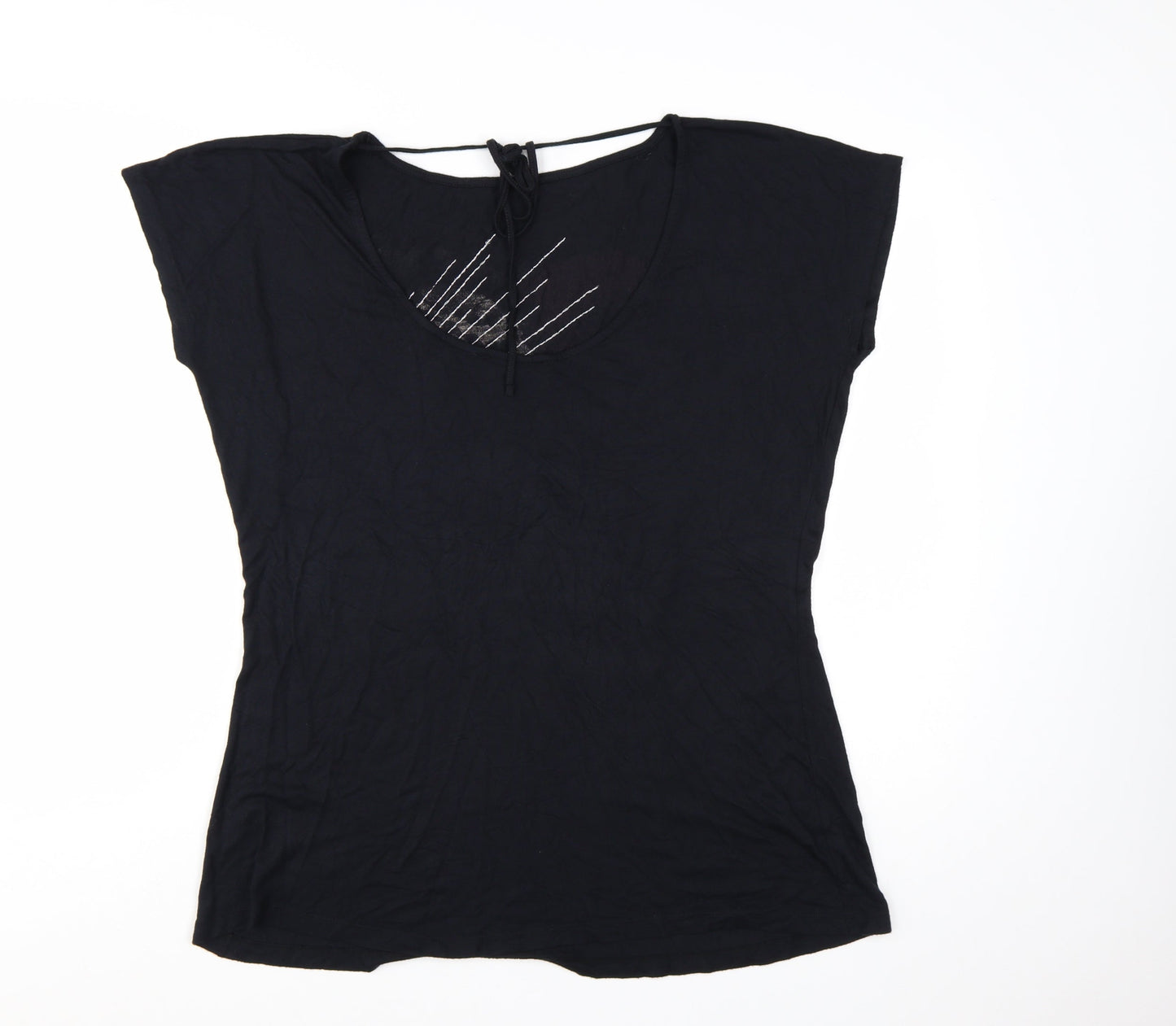 SimplyBe Women’s Black Art Sequin Graphic T-Shirt Size 18