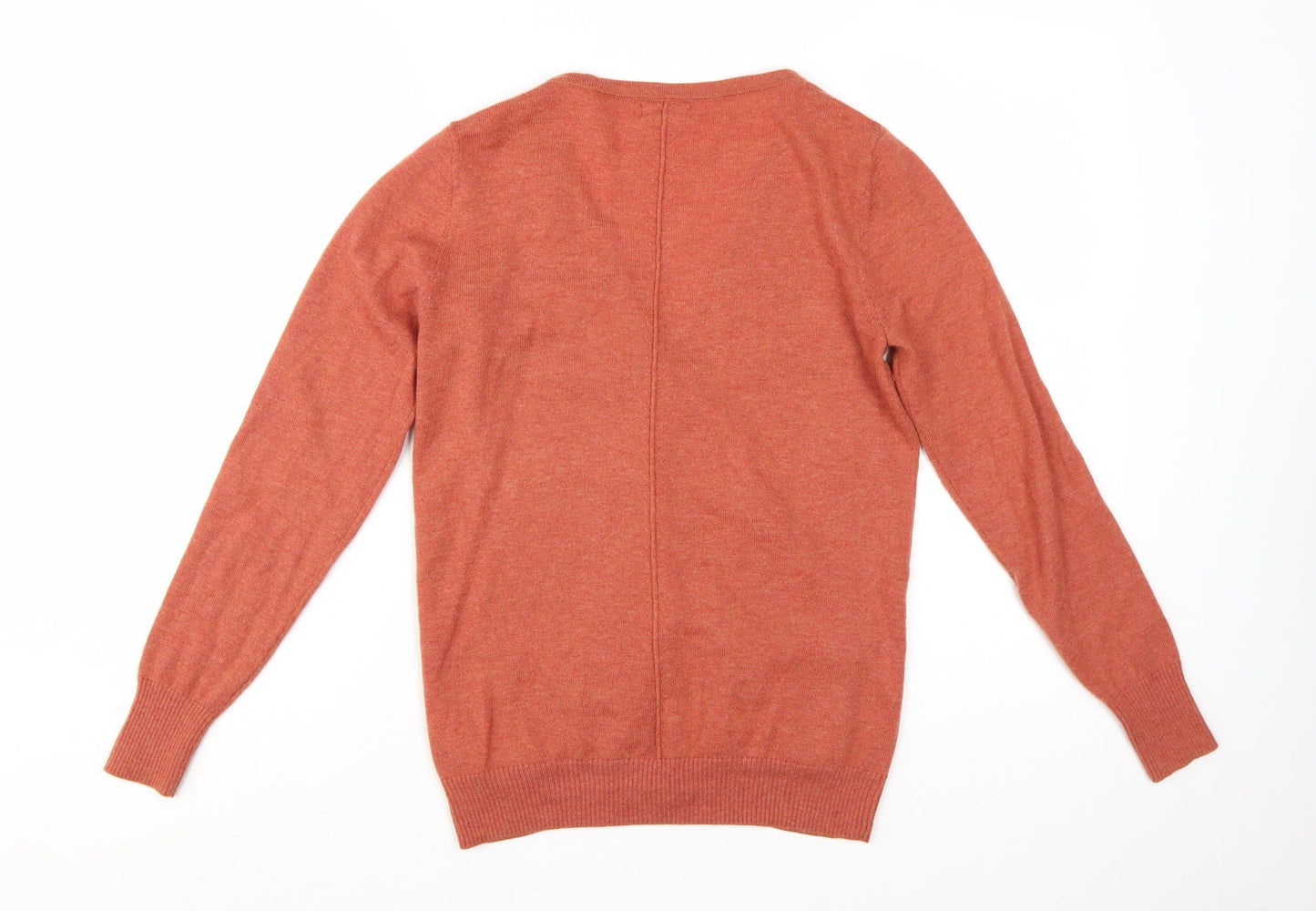 Fat Face Women’s Orange V-Neck Button Cardigan Size 8