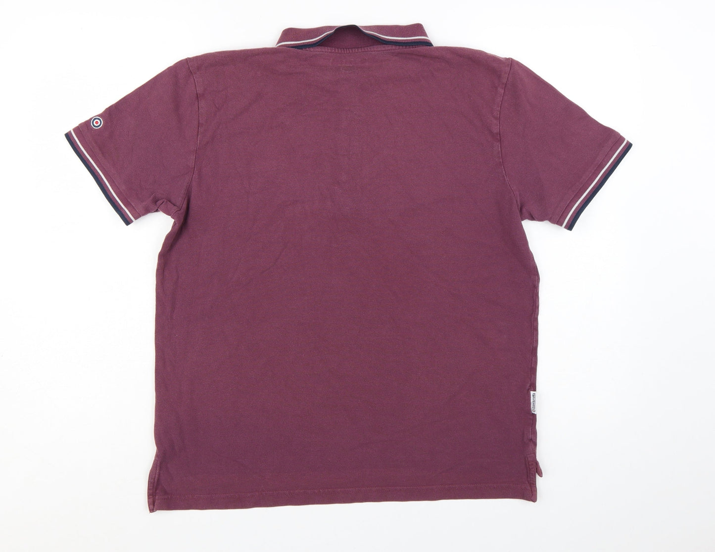 Lambretta Men's Purple Twin Tipped Cotton Polo Shirt Size L