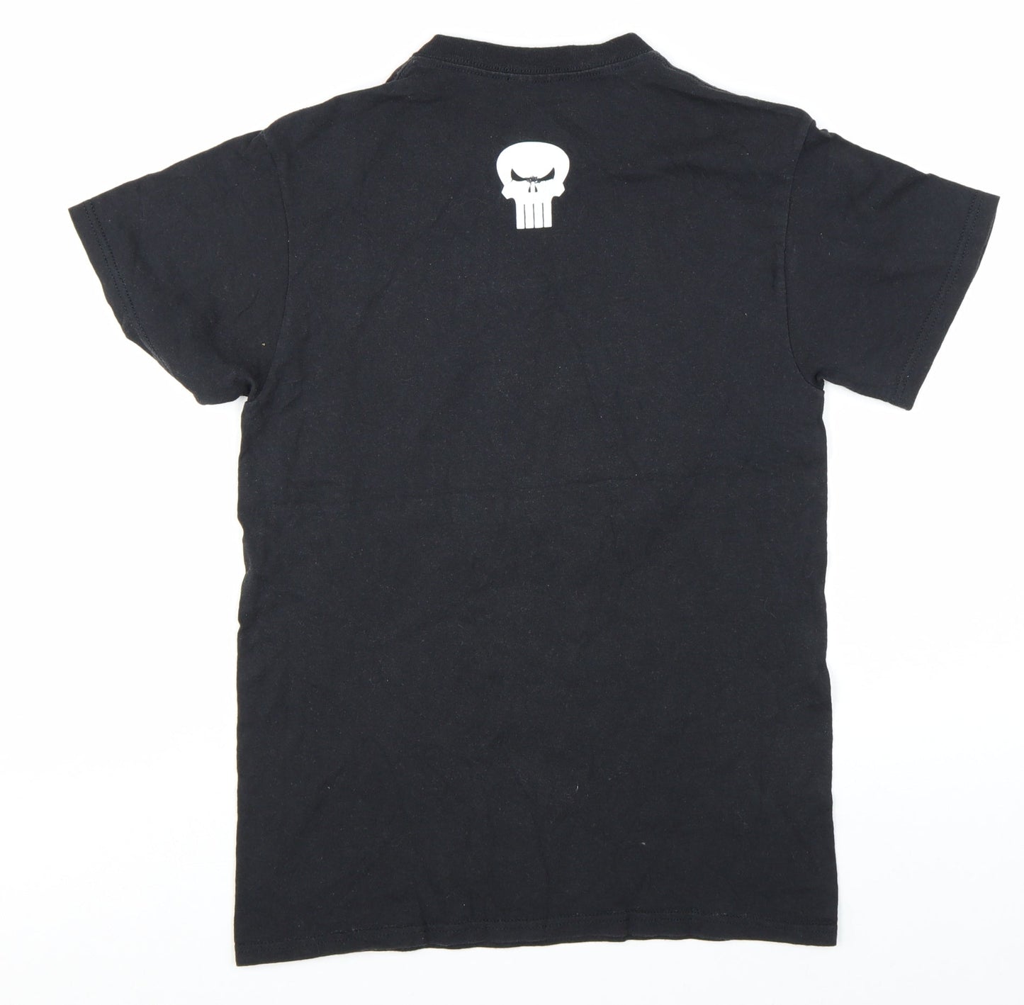 Marvel The Punisher Black Graphic Short Sleeve Men's T-Shirt Size S