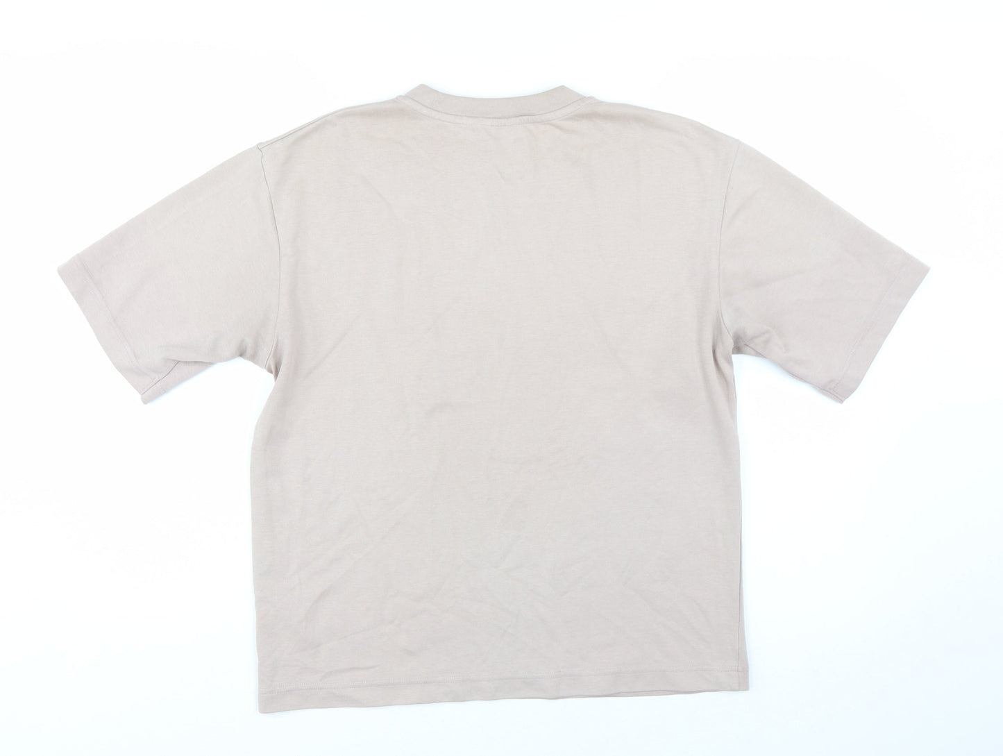 Uniqlo Women Beige AIRism Short Sleeve Basic T-Shirt S