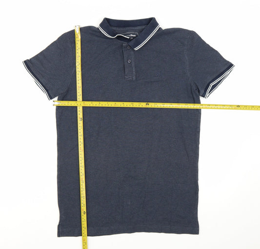 Tom Tailor Denim Men's Blue Regular Fit Polo Shirt Size M