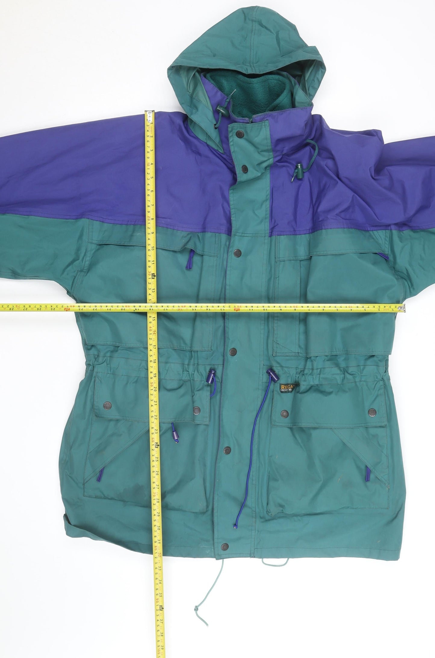 Regatta Men's Green & Purple Waterproof Hooded Parka Jacket L