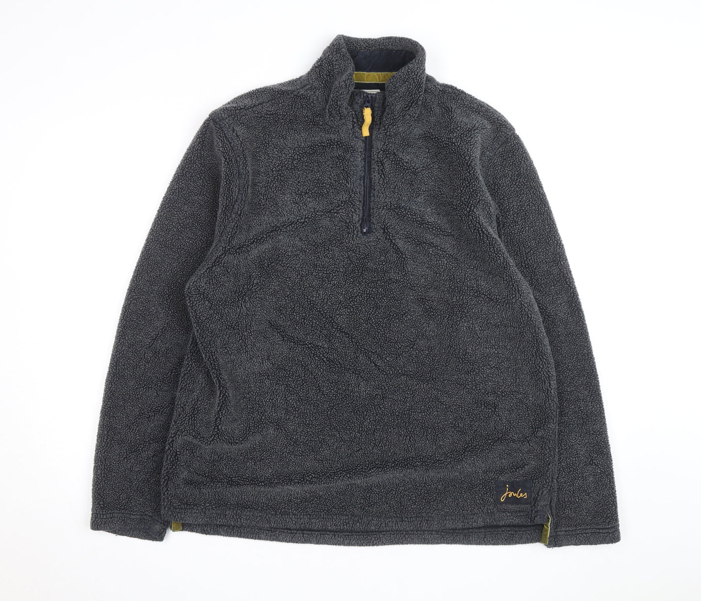 Joules Mens Grey Fleece 1/2 Zip Pullover Jumper Size L
