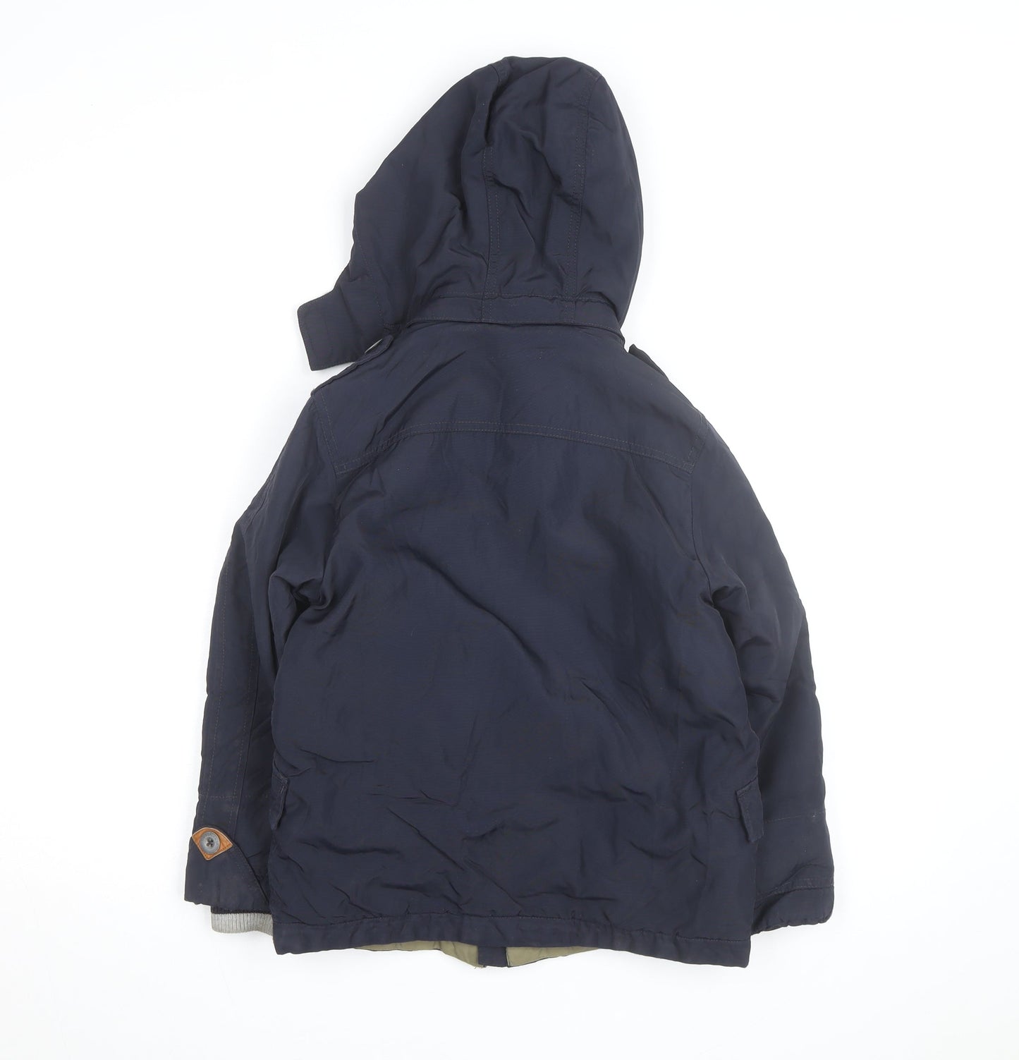 Timberland Boys Blue Hooded Parka Coat 8 Years Waterproof Winter Jacket