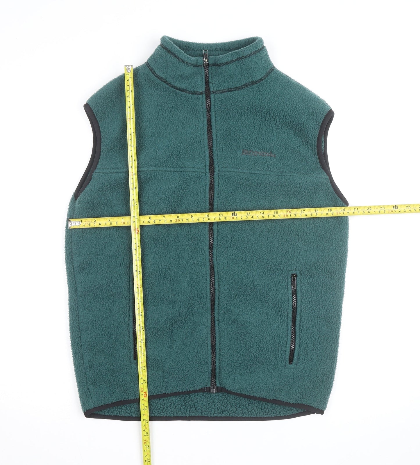 Polartec Men's Green Fleece Zip Waistcoat Bodywarmer Size S