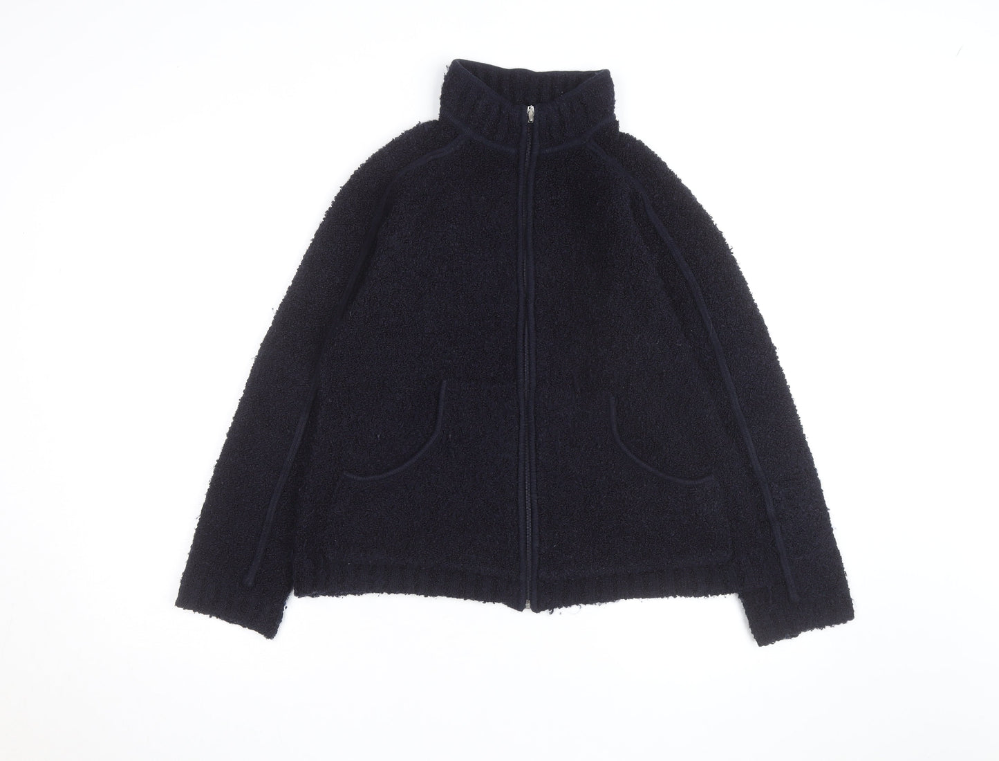 Eliza Scott Men's Black Full Zip Chunky Knit Jumper M