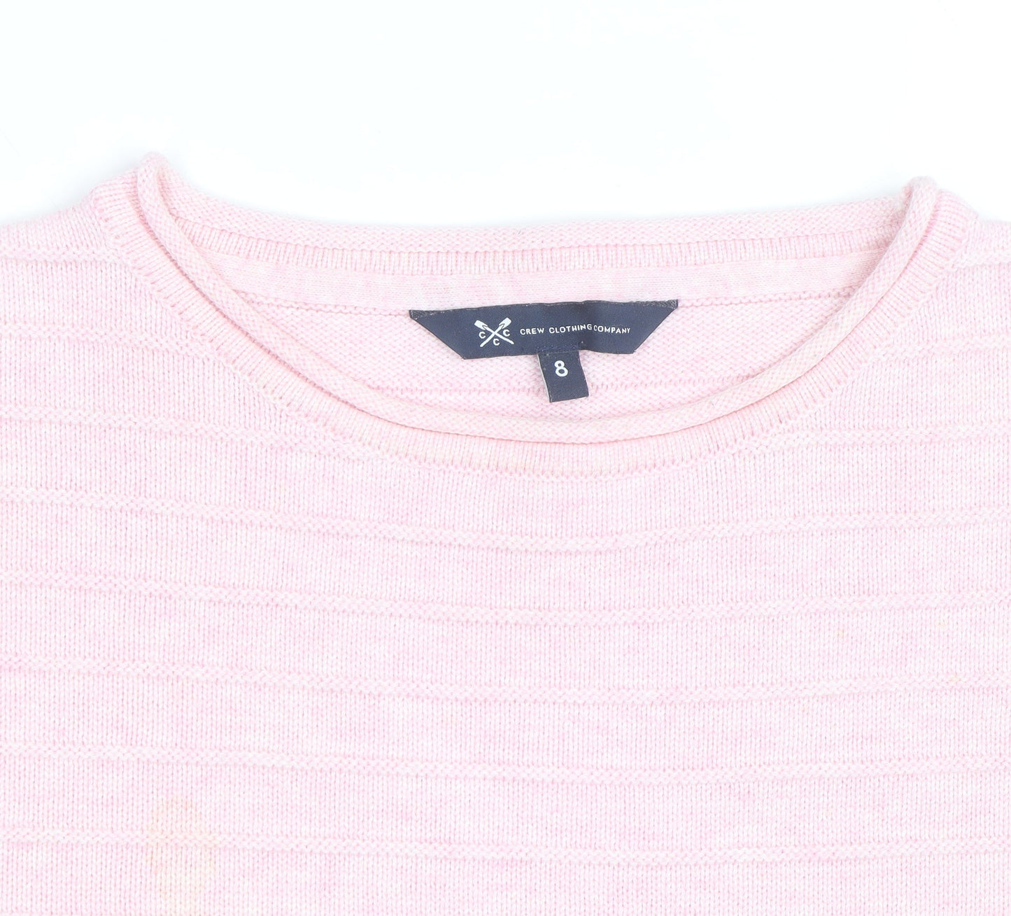 Crew Clothing Women’s Pink Cotton Blend Knit Jumper Size 8