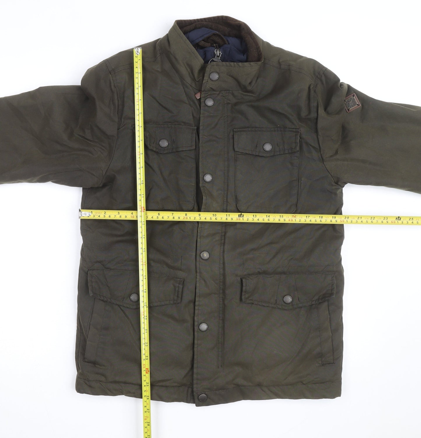 Next Men’s Green Field Jacket S Regular Twill Lined Outdoor Coat