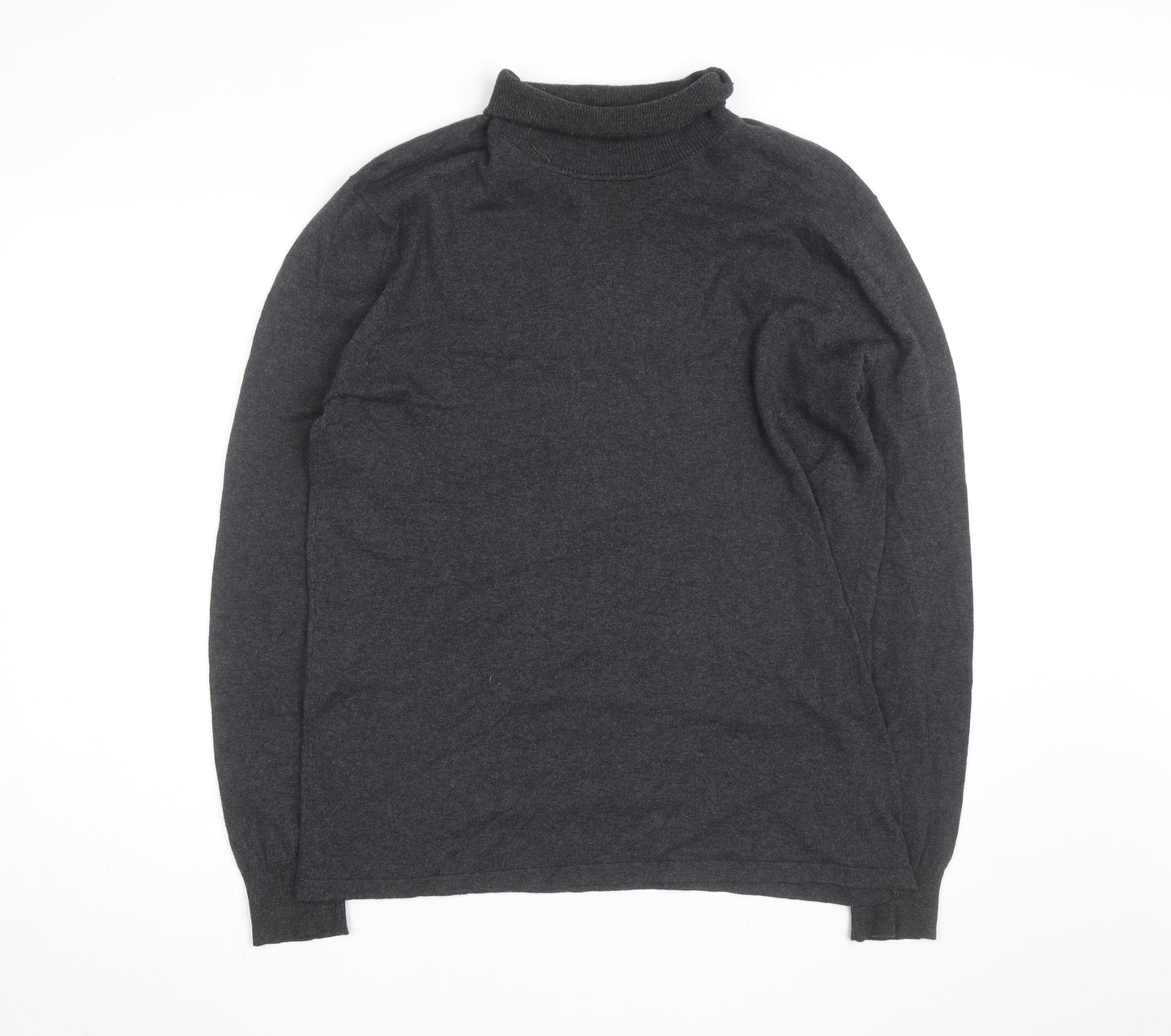 Scotch & Soda Men’s Grey Roll Neck Cotton Cashmere Jumper XL