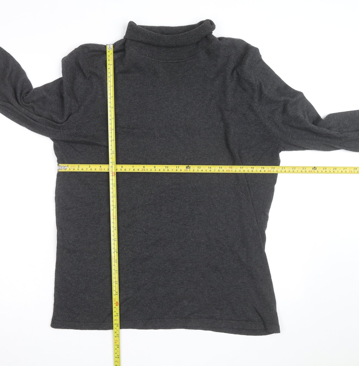 Scotch & Soda Men’s Grey Roll Neck Cotton Cashmere Jumper XL