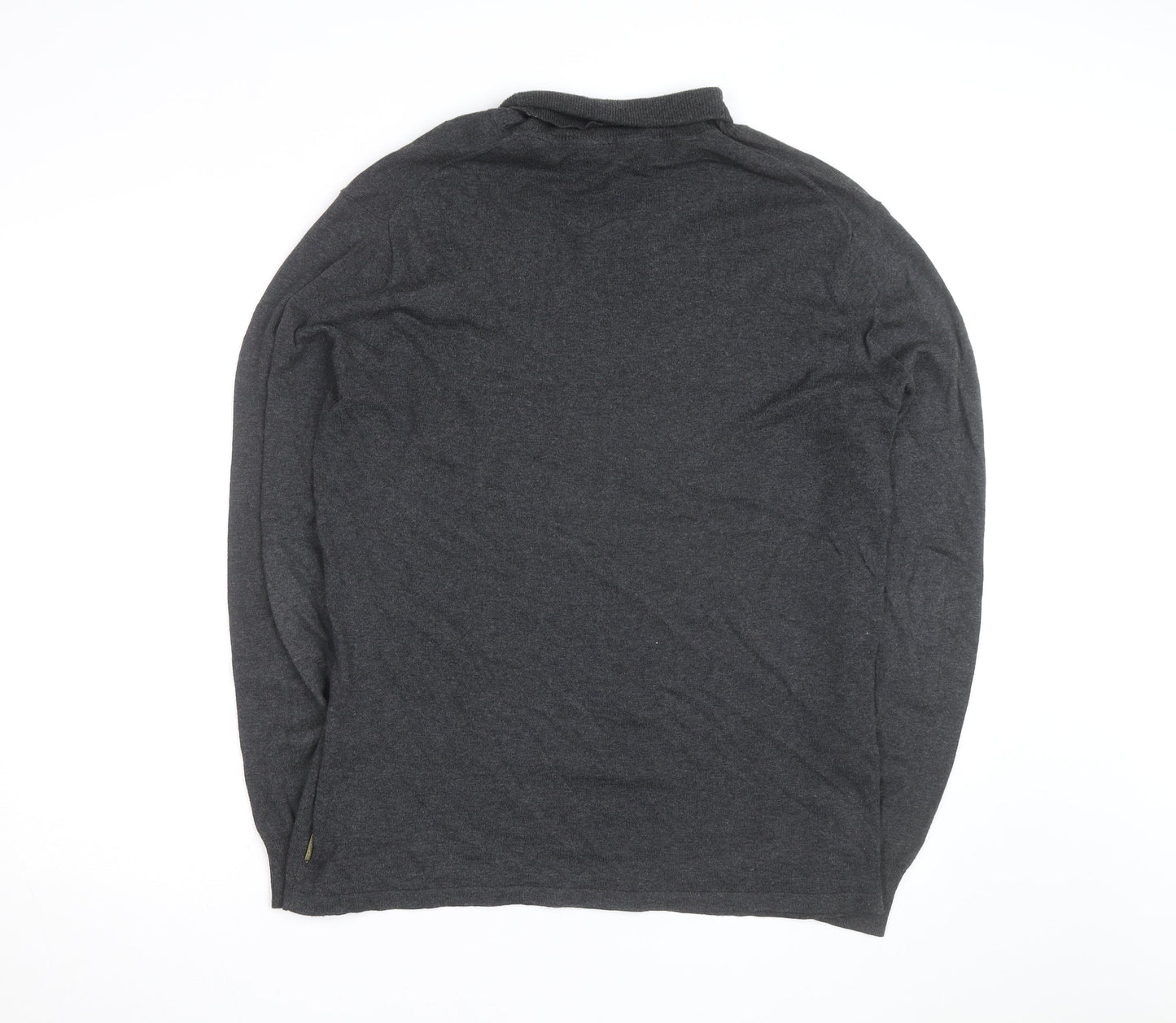 Scotch & Soda Men’s Grey Roll Neck Cotton Cashmere Jumper XL