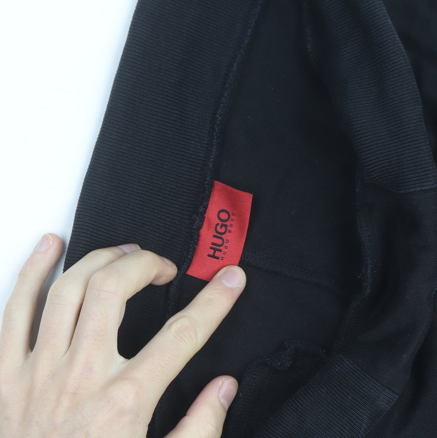 Hugo Boss Men’s Black Jogger Trousers Size M Jersey Drawstring