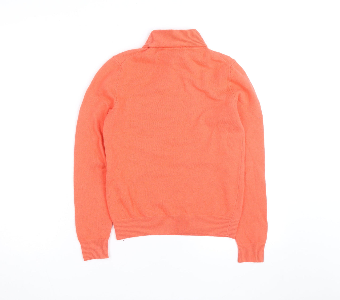 United Colors of Benetton Womens Orange Wool Roll Neck Jumper S