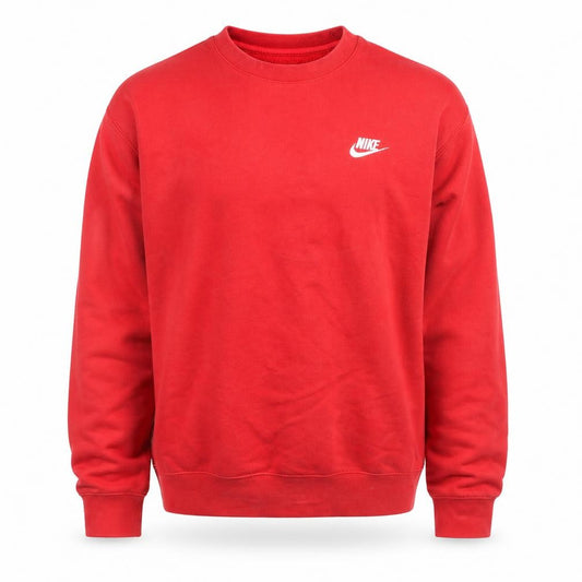 Nike Men's Red Crew Neck Pullover Sweatshirt Size S