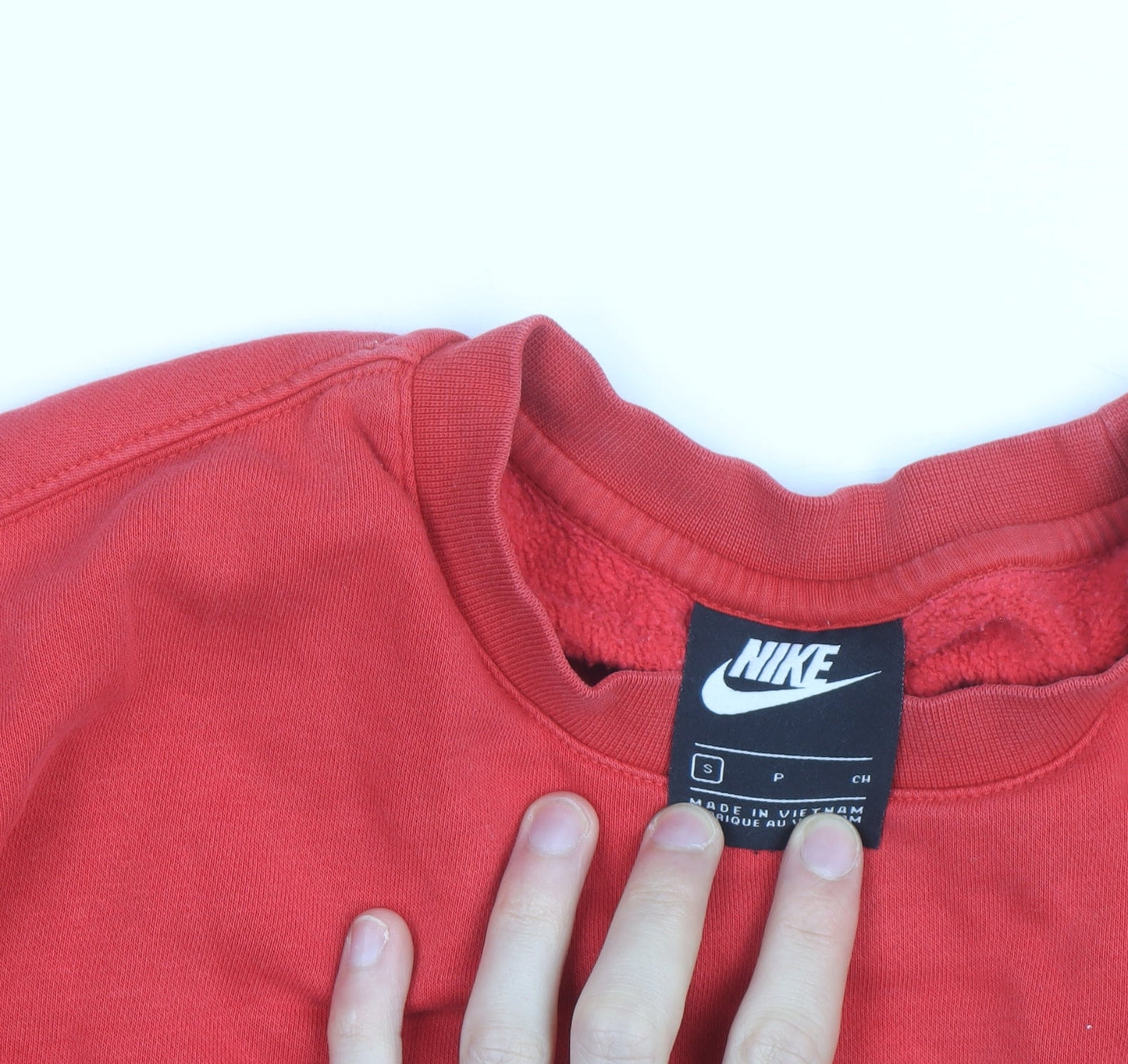 Nike Men's Red Crew Neck Pullover Sweatshirt Size S