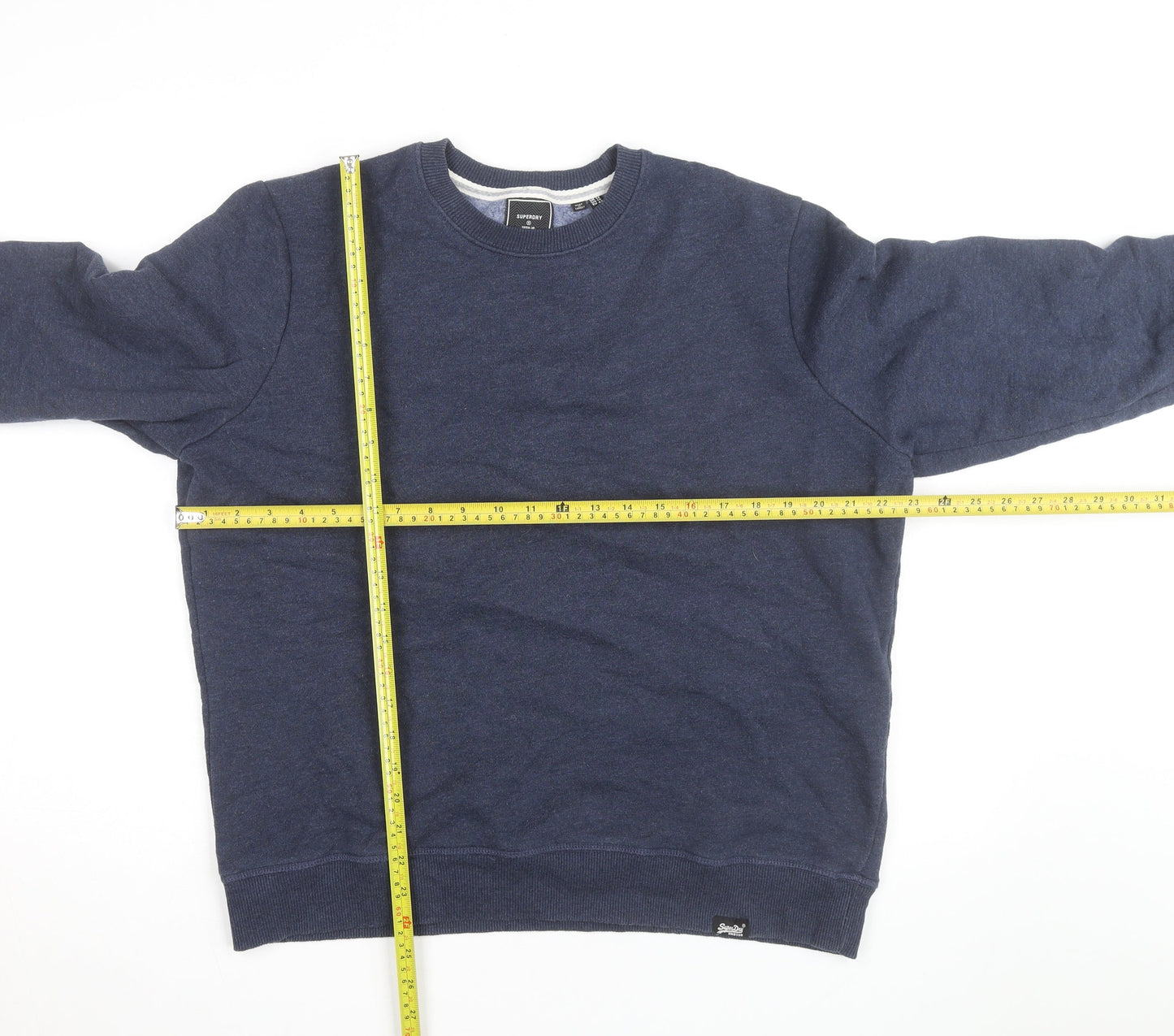 Superdry Women Navy Blue Crew Neck Pullover Sweatshirt Size 10