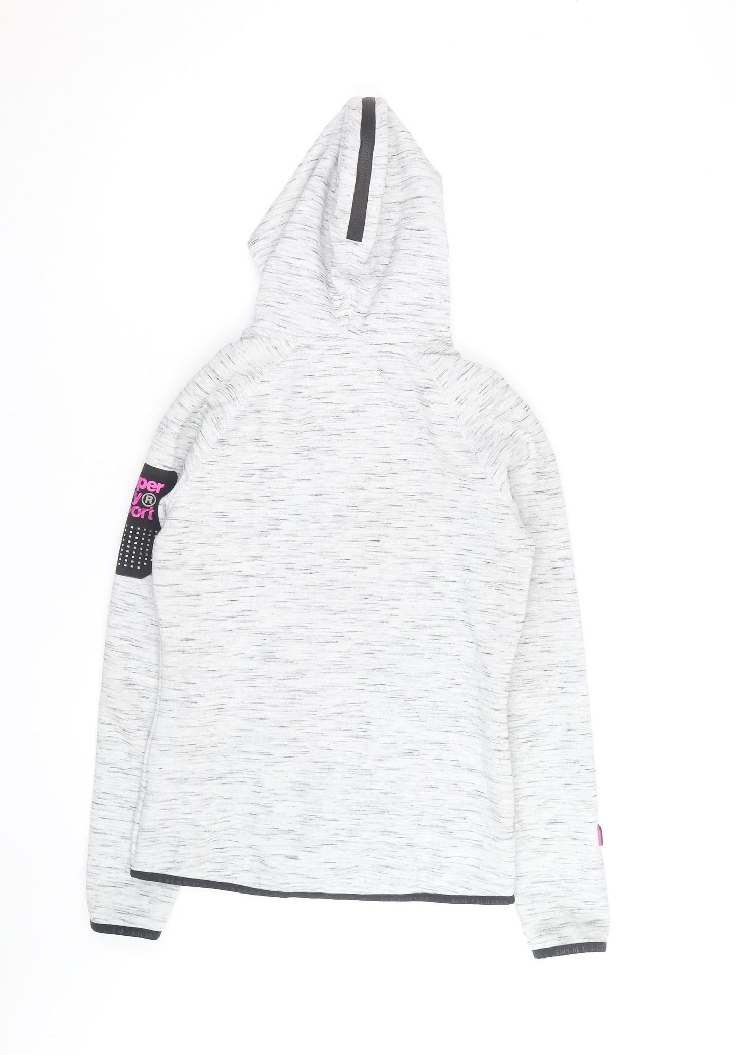 Superdry Women’s Grey XS Track Jacket Hooded Full Zip Activewear