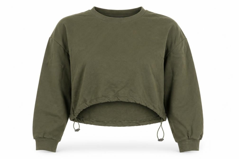 Zara Trafaluc Women’s Khaki Green Pullover Sweatshirt Small