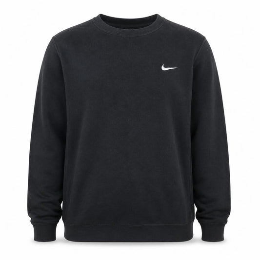Nike Men's Black Small Pullover Sweatshirt Logo Crew Neck