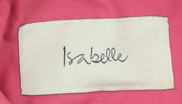 Isabelle Womens Pink Waterproof Hooded Rain Coat Jacket Size 22