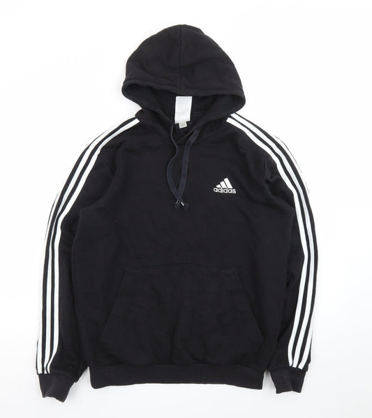 Adidas Men's Black Pullover Hoodie Small Regular Fit Sports Style