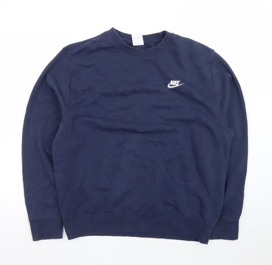 Nike Men's Blue Crew Neck Pullover Sweatshirt Size M