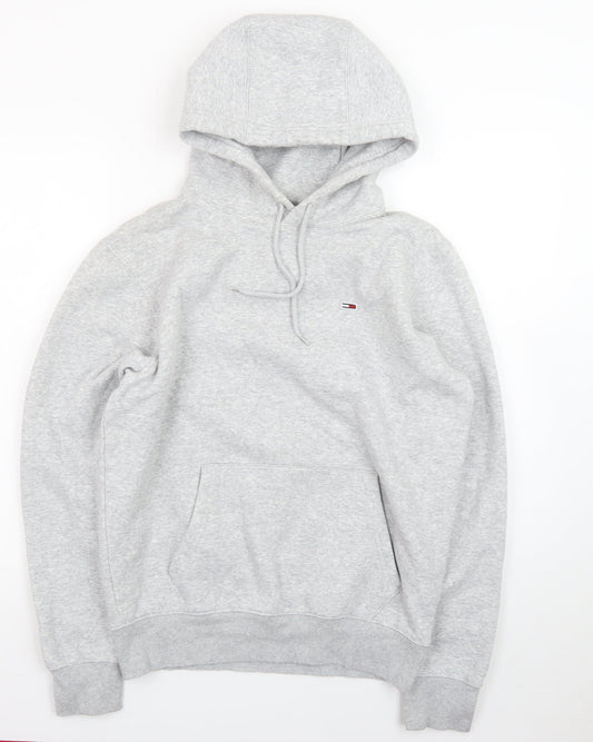 Tommy Jeans Men's Grey Pullover Hoodie Small Regular Fit