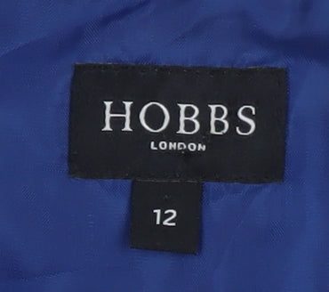 Hobbs Women Blue Size 12 Sleeveless Sheath Knee Length Dress
