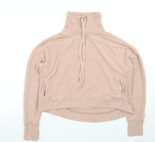 Sweaty Betty Womens Beige High Neck Pullover Sweatshirt Size S
