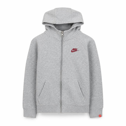 Nike Boys Grey Full Zip Hoodie Size 10-12 Years Fleece Jacket