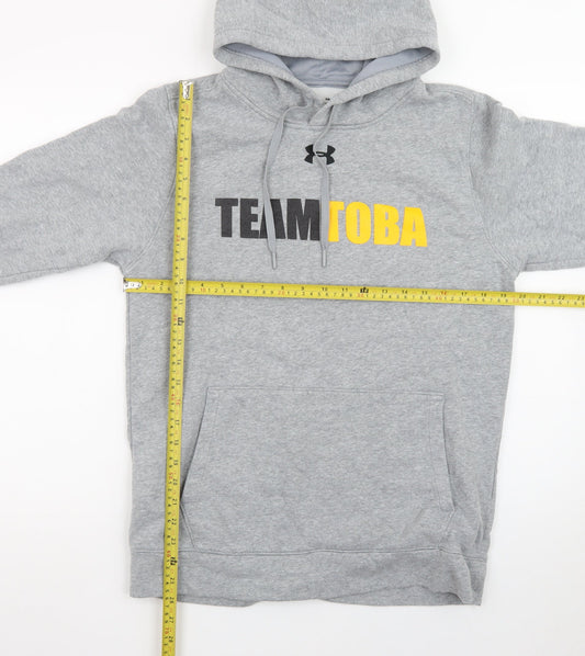 Under Armour Men's Grey Pullover Hoodie Small ColdGear Fleece