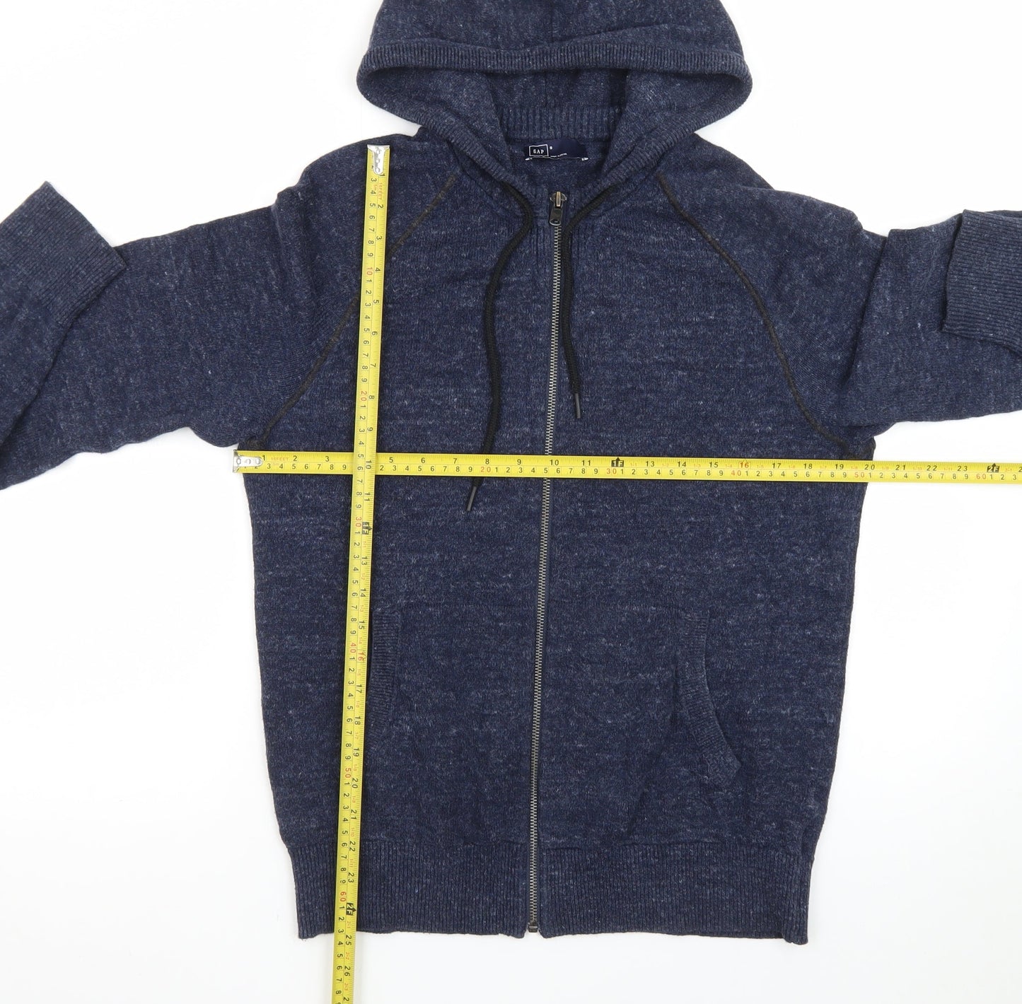 GAP Men's Blue Full Zip Knit Hoodie Size S