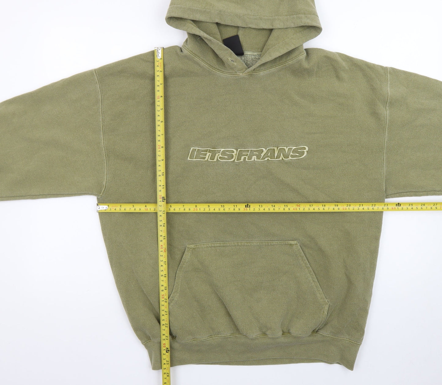 iets frans Men’s Green Pullover Hoodie Size S Relaxed Fit