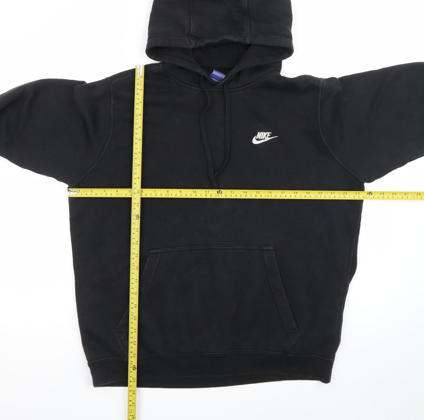 Nike Men's Black Pullover Hoodie L Fleece Logo Sportswear