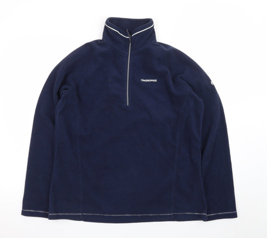 Craghoppers Men's Blue Fleece 1/4 Zip Pullover Sweatshirt L